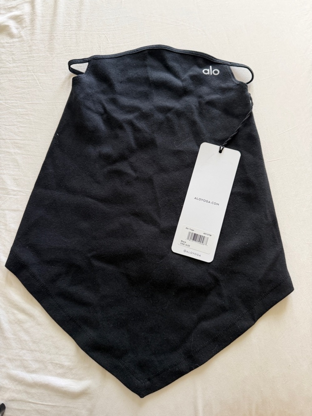 New Alo City Black Knit face Mask
